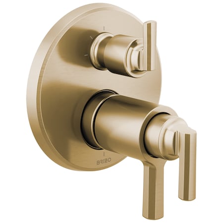 Brizo Levoir Tempassure Thermostatic Valve With Integrated 3-Function Diverter Trim T75598-GL